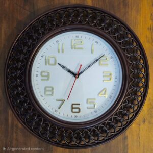 Vintage Floral Wall Clock