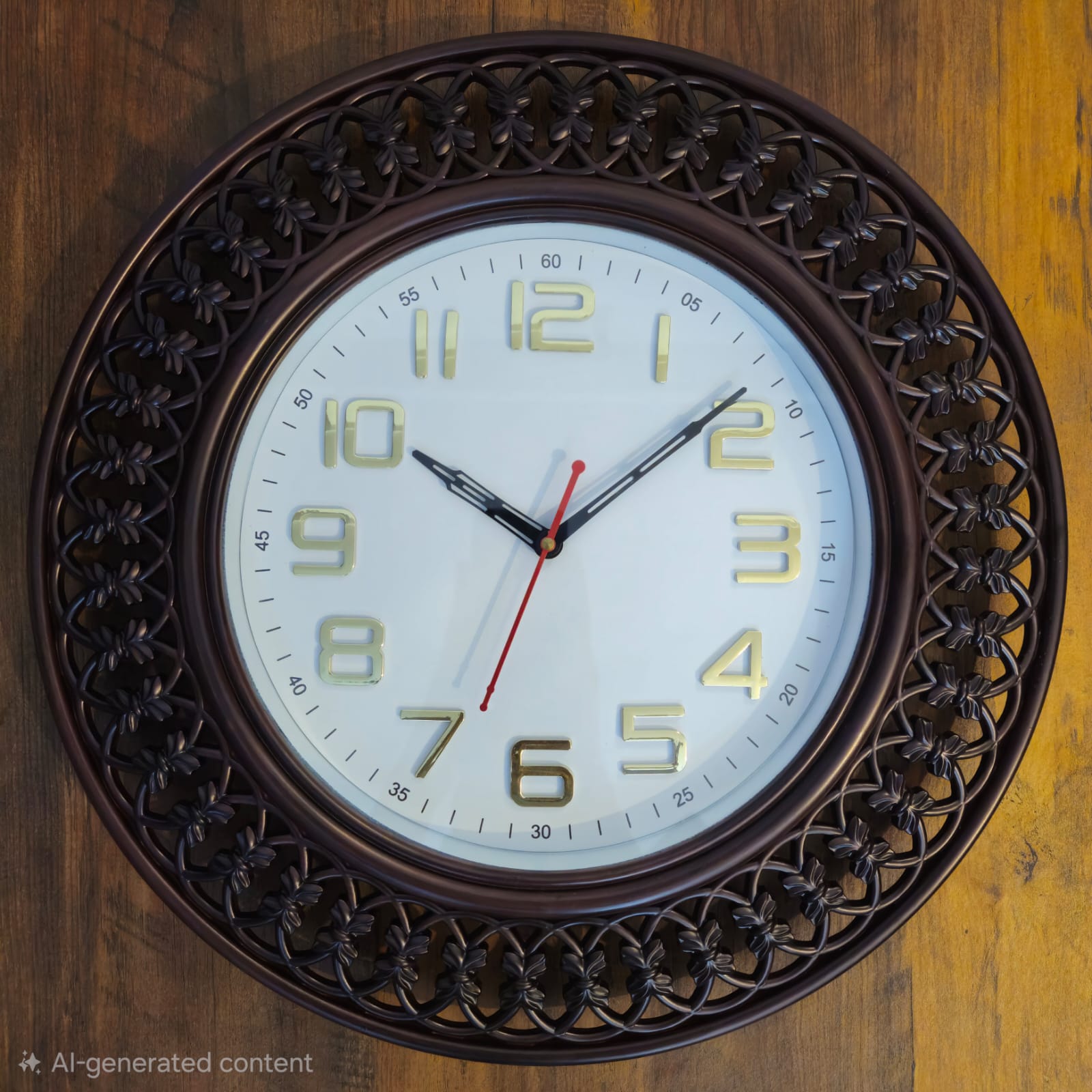 Vintage Floral Wall Clock